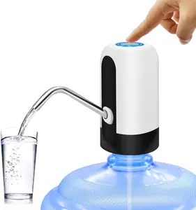 New Low Noise Electric Water Pump,Anti-leakage, mosquito and dust repellent 3 in 1,1-Pack White USB Charging Water Bottle Pump for Home Kitchen, Outdoor Camping & Office - Portable & Quiet Operation