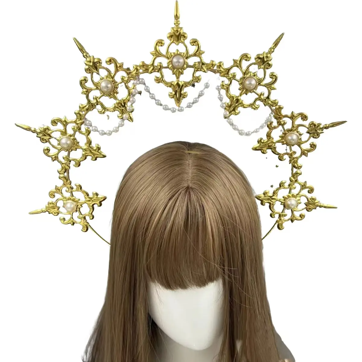 Lolita Madonna Halo Sun Halo Baroque Crown Bracelet