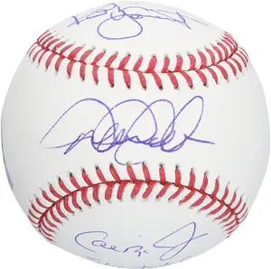 Derek Jeter, Cal Ripken Jr., Robin Yount Autographed Baseball with "Shortstop 3000 Hit Club" Inscription - Limited Edition 8 of 10 - Fanatics Authentic Certified