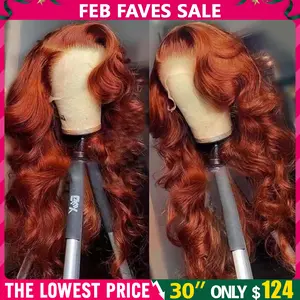 Bling Hair Reddish Brown Wig Body Wave 13x6 HD Lace Frontal Wigs Brown 13x4 HD Lace Front Human Hair Wigs For Women 100% Human Hair