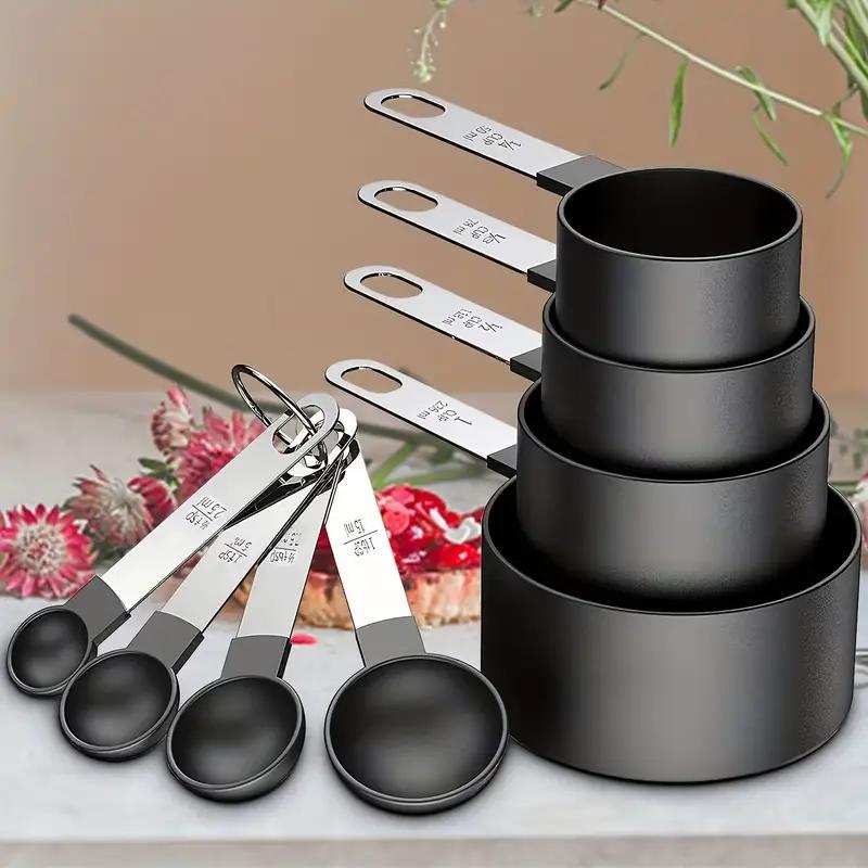 Measuring Spoon & Cup Set, 8 Counts/set Stainless Steel Measuring ...