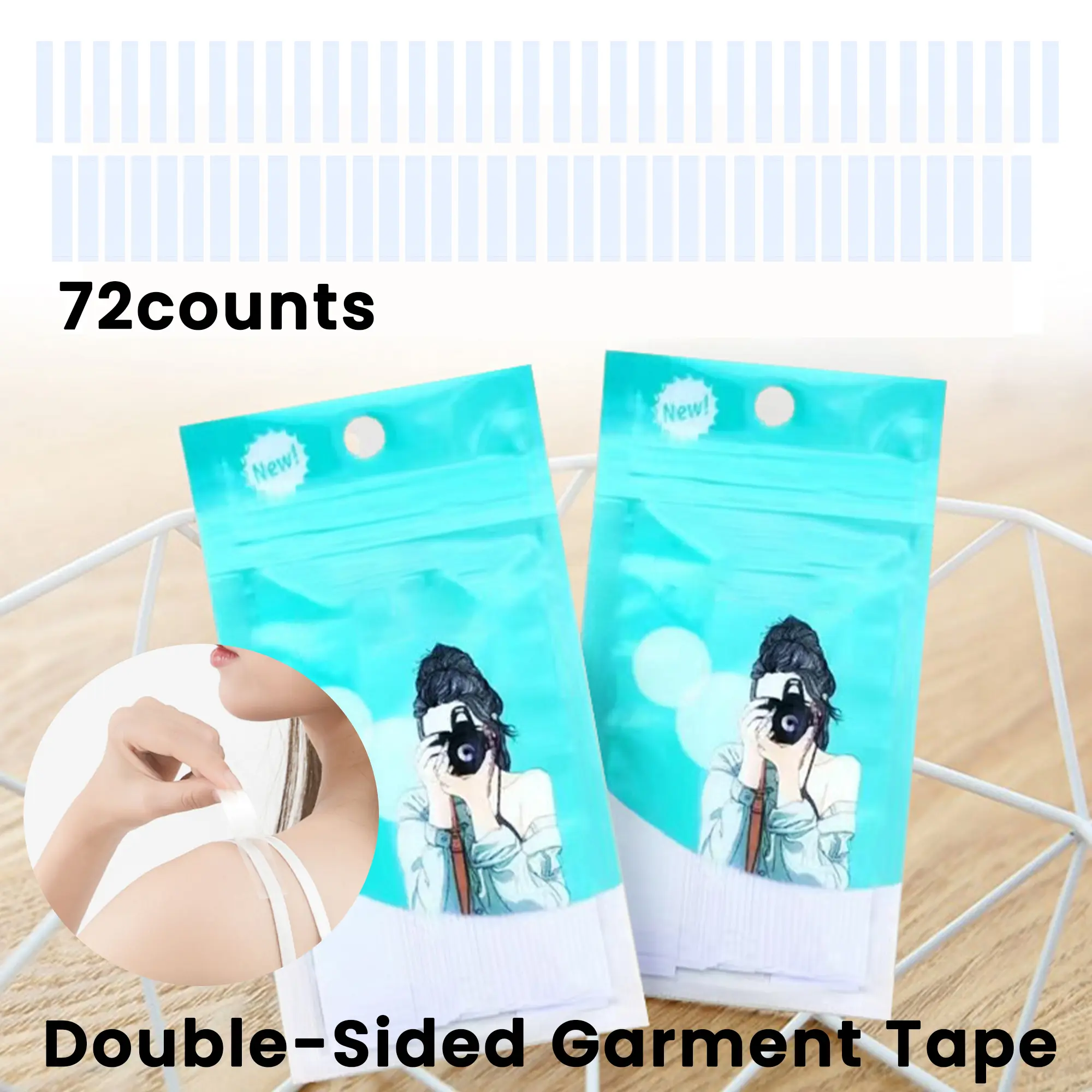 72 Counts Clothing Tape – Double Sided Body Tape for Fashion Fix