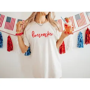 Firecracker Shirt For 4th Of July, Trendy Independence Day Tee, USA Shirt, Patriotic Shirt, Miss Firecracker, Cute Fourth of July Shirt Hoodie, T-shirt and sweater