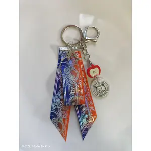Game Anime Love and Deepspace Caleb Cosplay Handmade Ribbon Backpack Pendant Keychain Cartoon Keyring Fans Birthday Gift