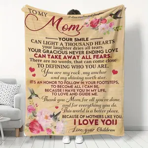 Mother's Day Gift Blanket for Mom - A Gift from Daughters and Sons, Suitable for Office, Camping, Travel | Machine Washable, Four-Season Universal Gift, Birthday and Party Favors, Essential for Wilderness Survival