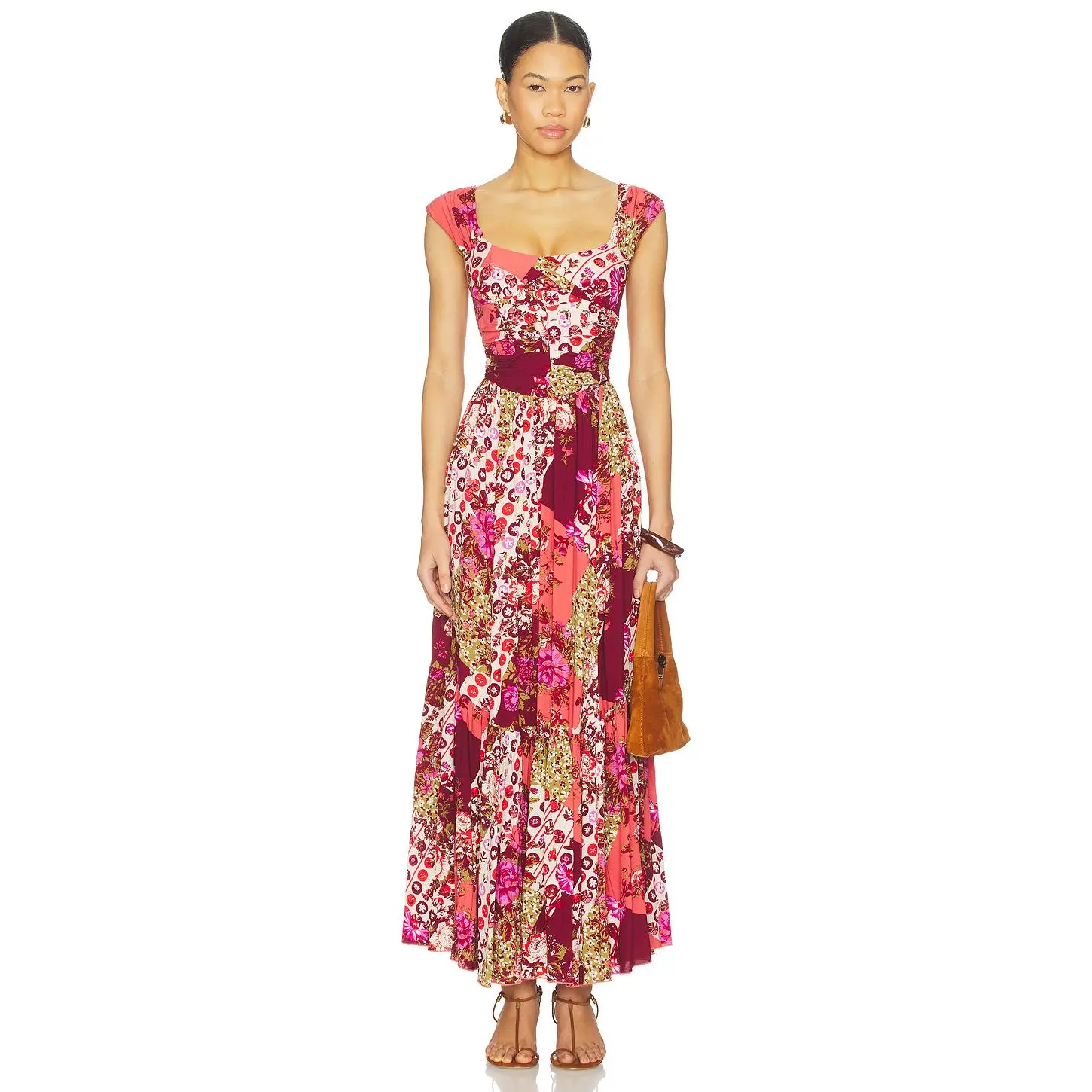 Free People Sasha Maxi Dress in Strawberry Combo - TikTok Shop