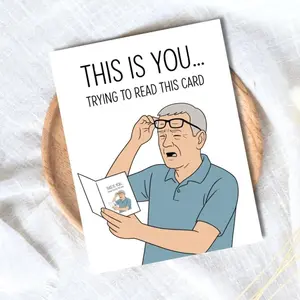 FATHERS DAY CARD - Funny Dad Birthday Card, Greeting Card with Envelope - TrendyGiftUSA Funny Greeting Card