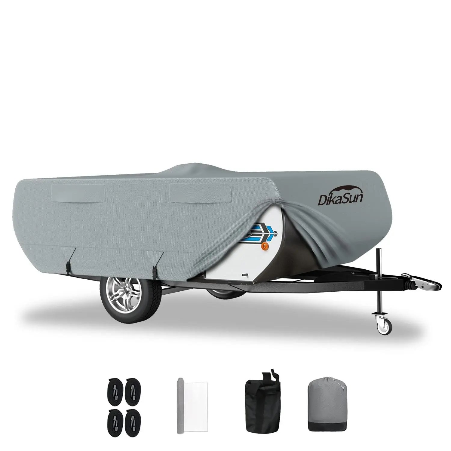 7-Layer Waterproof Covers - Anti-UV, Breathable Pop-Up Camper Weatherproof Top Cover for Multi-Size Folding Motorhomes RVs
