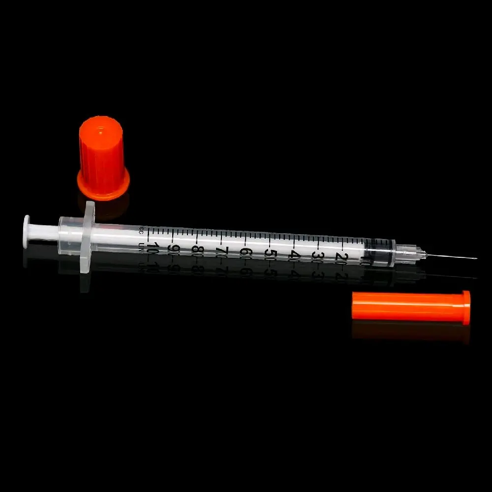 100-Pack Plastic Irrigation Syringes - 1 mL, 30 Gauge, 5/16 in, 8 mm - Quality Tools for Gardening, Crafts