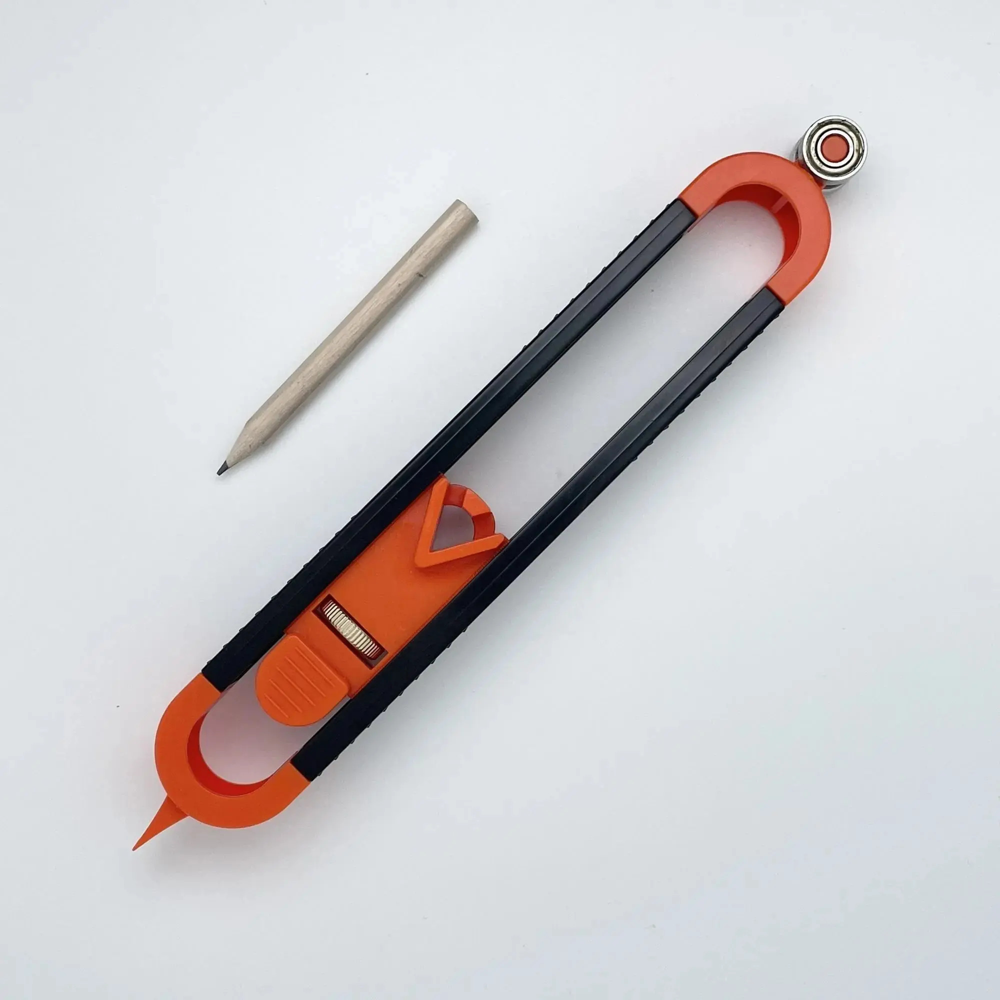 Adjustable Lock Contour Gauge Duplicator, Precision Woodworking Scribing Ruler, Practical Measuring Tool for Flooring Baseboard Installation, Reduce Material Waste in Home DIY Renovation