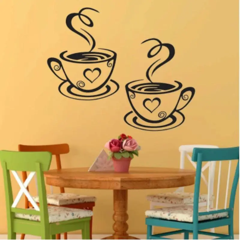 Coffee Wall Stickers Kitchen Decor Stickers Wall Stickers Stickers Home Decor Restaurant Shop Bar Art Stickers Adhesive Stickers Decoration Items