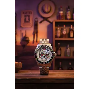 Invicta 36858 Pro Diver Dia De Los Muertos Skull 40mm Steel Quartz Watch