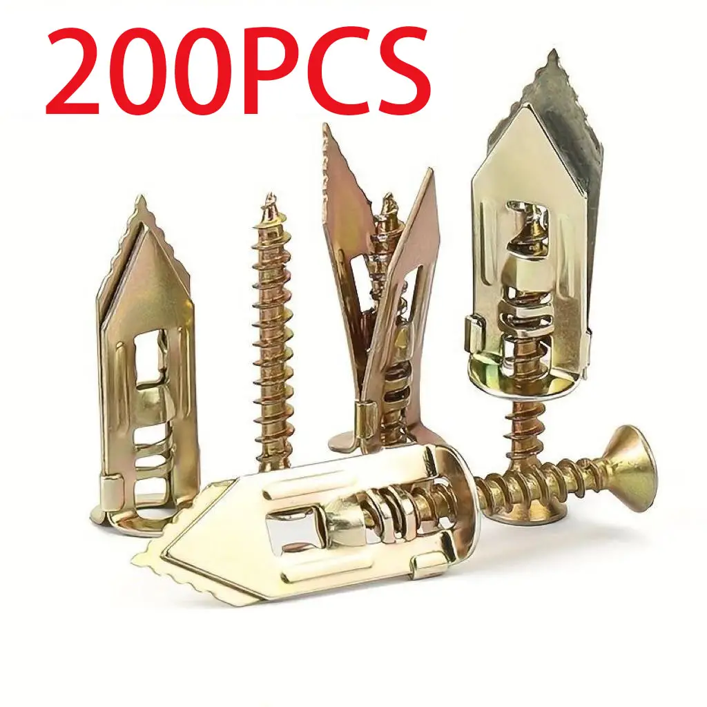 200PCS Self-Drilling Drywall Anchors and Screws Kit, 12x30mm, No Pre-Drilling Needed, Supports Up to 66 lbs, Ideal for Home and Office Organization He