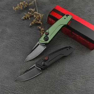 KS 7250 Launch 9 Outdoor Button Lock Folding Knife 8Cr13Mov Blade Edc Useful Tools for Outdoor Camping Hiking Fishing Assisted Knives Christmas gift