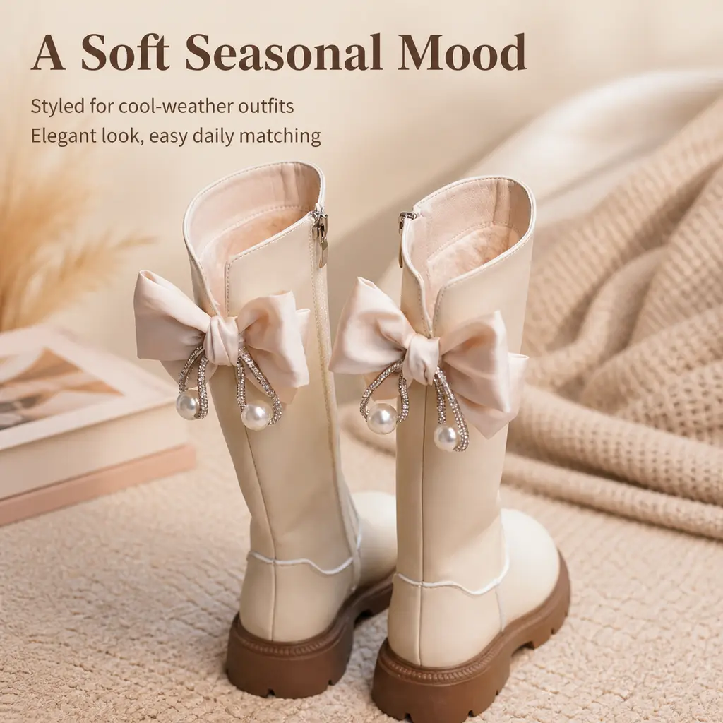 Girls boots classmates 2025 autumn and winter new children's short boots princess velvet Martin boots tall foreign gas cotton boots