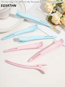 1set Plastic Alligator Hair Clips, No Slip Sectioning Hair Clips, Lightweight Long Duck Bill Hair Clips, Salon Grade Hair Clamps For Styling, Coloring, Blow Drying And Daily Hair Management, Durable And Reusable Hair Accessories For All Hair Types