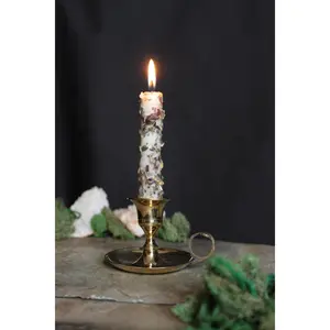 Antique Brass Candlestick Holder 3"