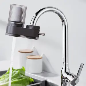 Water Filter Faucet, Removable & Washable Ceramic Filtration Purifier, Household Water Filter for Kitchen Sink, Sediment Carbon Filter, Water Filter System