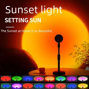 Sunset Lamp Atmosphere Light Photography RGB Live Background Fill Light Adjustable Bedroom Projection Balcony Lamp Led Mood Light