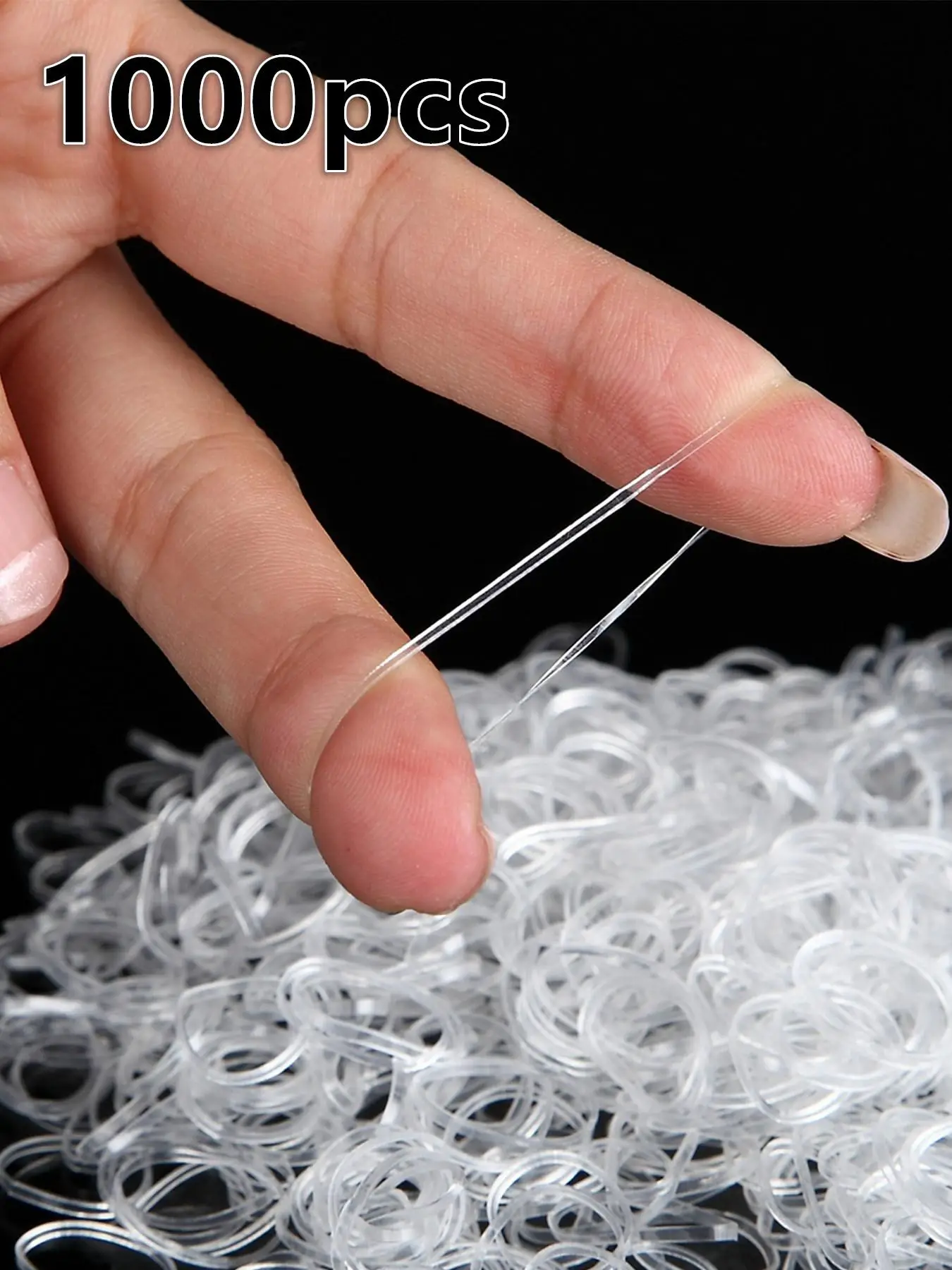 Summer Outfits Simple Plain High Elasticity Hair Ties, 1000pcs Casual Versatile Disposable Hair Ties for Women & Girls, Minimalist Hair Accessories fo