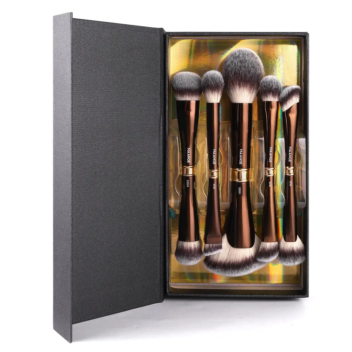 Double-ended Makeup Brush Set, Makeup Brushes Kits, Beauty Brush Set, 5pcs/set Foundation Brush & Loose Powder Brush & Blush Brush & Concealer Brush & Nose Shadow Brush, Professional Makeup Tools, Soft Cosmetic Brushes