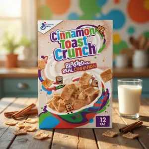 Cinnamon Toast Crunch Breakfast Cereal, Crispy Cinnamon Cereal, 12 oz