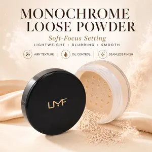 UMF Ultra-fine Matte Blurring Loose Powder Compact Flawless 16-Hour Shine-Free Wear Silky Texture for All Skin Tones #01 Transparent matte finish