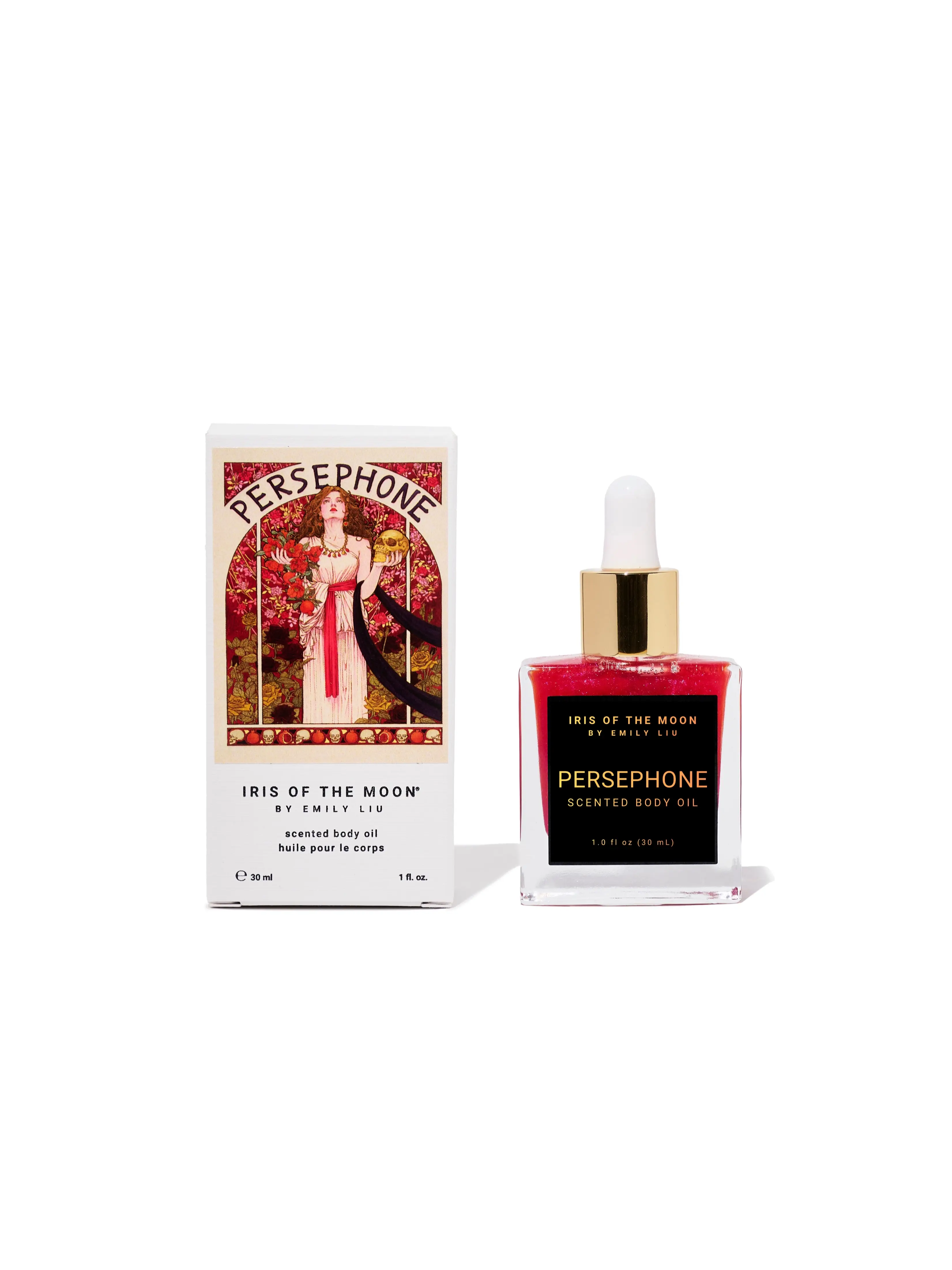 Persephone Scented Body Oil - Hypoallergenic Body Oil with Fragrance Notes of Pomegranate, Vanilla, Rose, & Patchouli Body Oil Blend Vegan Body Oil Lightweight Jojoba Oil Moisturize