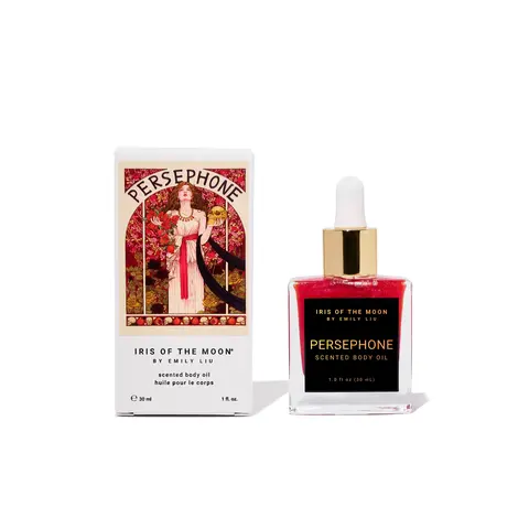 Persephone Scented Body Oil - Hypoallergenic Body Oil with Fragrance Notes of Pomegranate, Vanilla, Rose, & Patchouli Body Oil Blend Vegan Body Oil Lightweight Jojoba Oil Moisturize