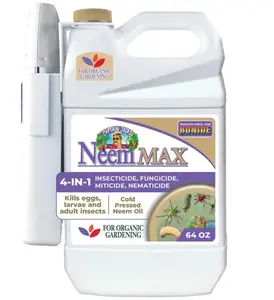 Bonide Captain Jack's 64 oz Neem Max Cold Pressed Neem Oil Spray for Indoor or Outdoor Plants & Organic Gardening