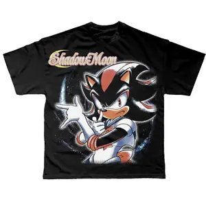 Shadow Moon T-Shirt, Shadow the Hedgehog Graphic Tees, Game Shirt, Unisex Tshirt, Gifts Shirt, Menswear Womenswear Streetwear, Aesthetic, Heavyweight Cotton Comfort Top Regular Fit Y2k Affliction Clothes