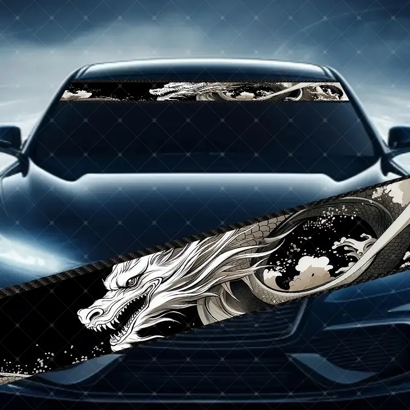 Unique Mythical Dragon Car Windshield Sticker, Decorative Vinyl Decal, Decal for cars, Automobile Decals, Scratch Cover Waterproof UV Protection, Fits All Cars, Car Stickers