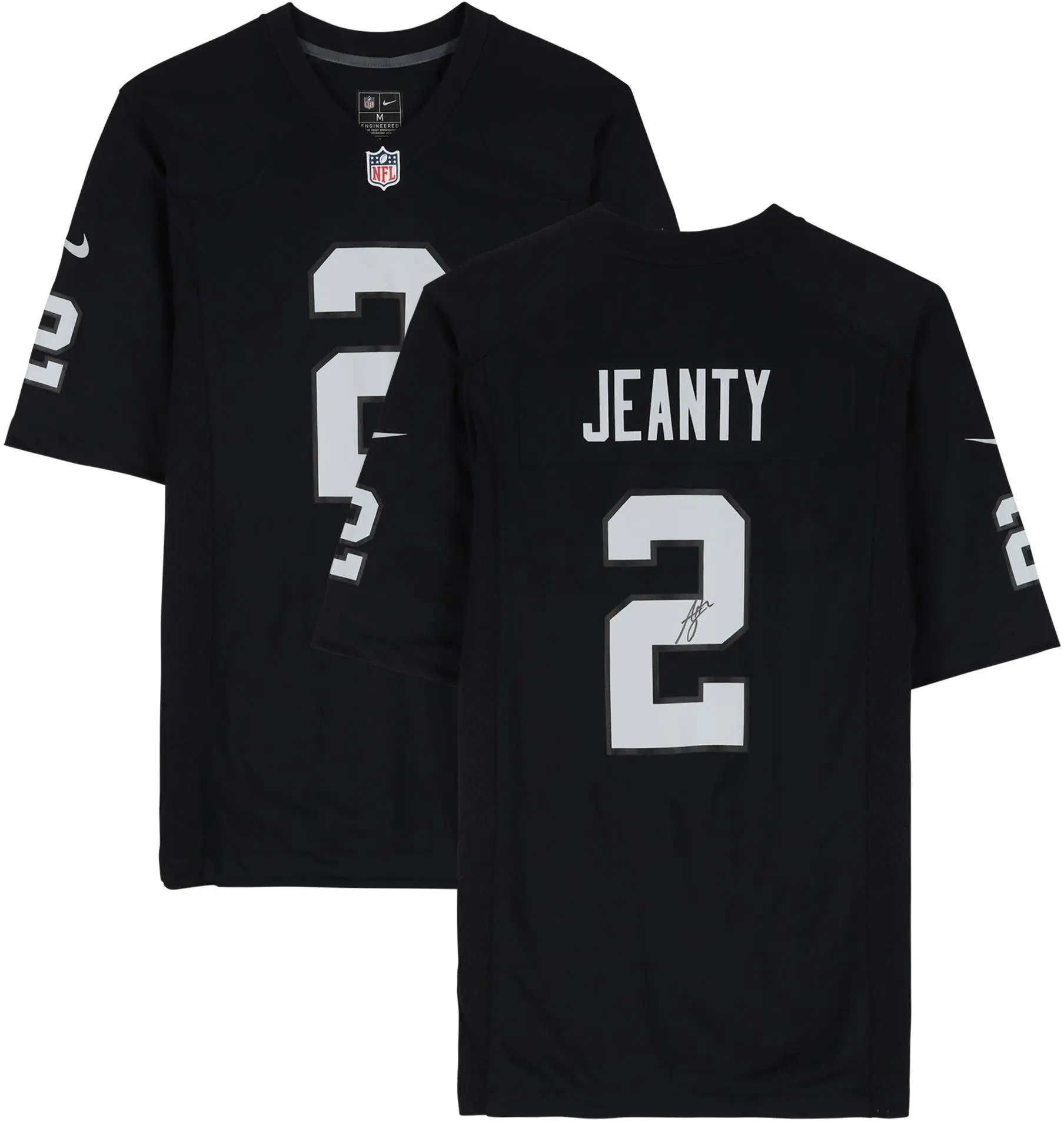 Ashton Jeanty Las Vegas Raiders Autographed Nike Black Game Jersey - Fanatics Authentic Certified