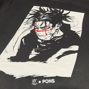 Koipons Jujitsu Kaisen Anime Cotton Shirt Crew Neck