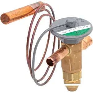 EFVE1/2C Expansion valve, standard port, R22 family, external equalizer, 1/2 ton, 1/4" ODF inlet x 1/2" ODF outlet, C charge (medium temp)