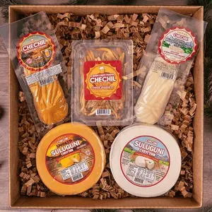 Chechil Sampler Variety Gift Box (5 Pack) – Handcrafted, Artisanal, Naturally Smoked over Hickory Woodchips, Vacuum-Sealed, No Preservatives, Made in USA, Perfect for Charcuterie Boards, Parties & Gatherings