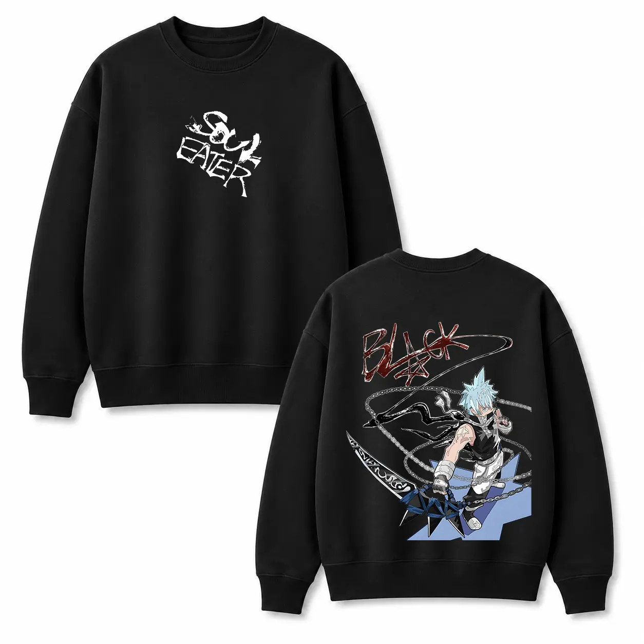 Black crew - neck sweatshirt