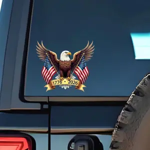 250th Anniversary United States Car Window Decal Sticker, Eagle Car Accessories, America 1776–2026 Decor Independence Day USA Gift
