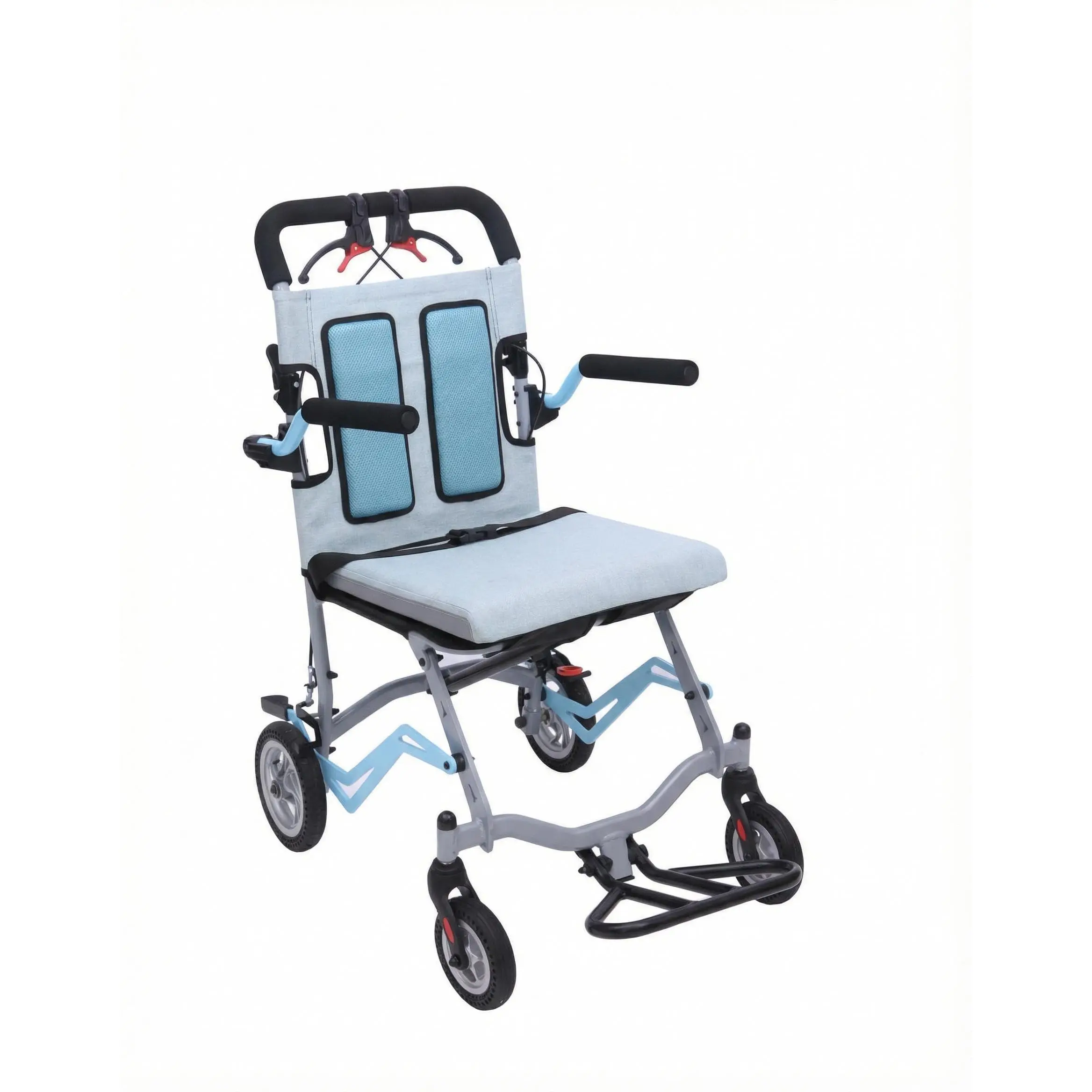 Patient Transfer Chair and Bedside Commode, Lift Style with Hydraulic System, 180° Split Design for Bathroom Safety and Home Care