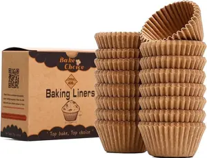 Bake Choice Non-Stick 400pcs Mini Cupcake Liners for Baking, Natural parchment mini muffin liners for Mini Muffin Pan, Mini Cupcake Pan, Food Grade,Non Stick, Greaseproof