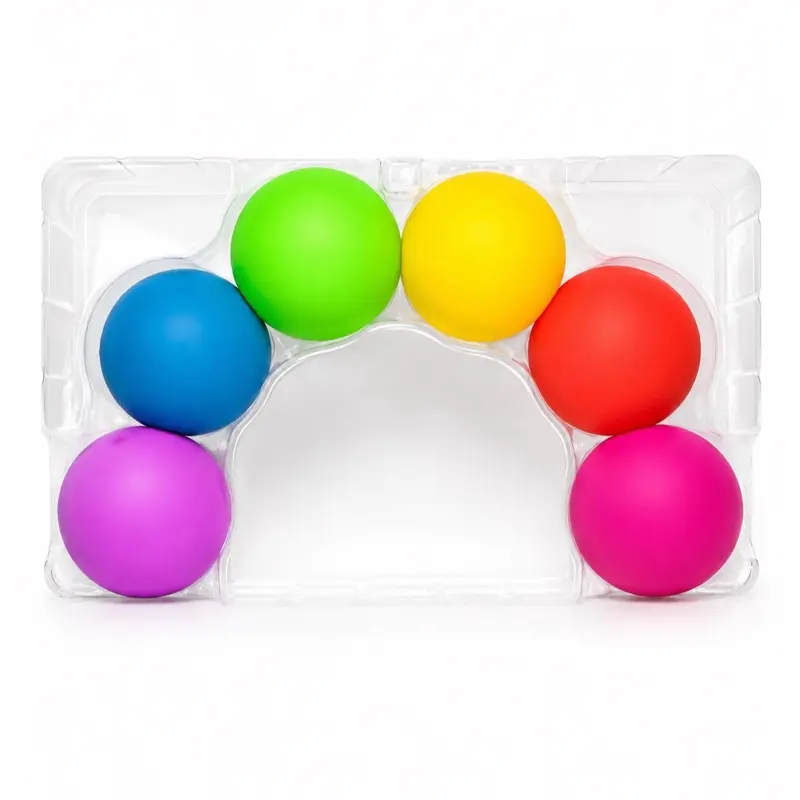Rainbow Squishy Toy, 6-Count Stress Relief Gadget, Anxiety Relief Product, Decompression Squeeze Sensory Stress Reliever & Calming Tool