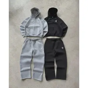 2025 New Letter Embroidery Zipper Casual Men’s Suit Y2K Men’s Harajuku Fashion Women’s Retro Hoodies Couples’ Matching Sweatshirts Sweatpants Streetwear