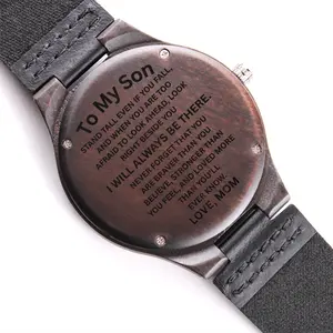 Wooden Engraved Watch For Son