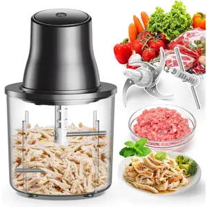 Processors, 2 IN 1 Electric Chicken Shredder &  with 250W Copper ,1.5L Bowls & 2 Bi-Level ,- Electric Chicken Breast Shredder Tool- Overheat Protection