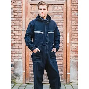 One-piece Coveralls Set With Reflective Strips With Multiple Zippered Pockets, Comfortable Fit, Machine Washable, Suitable For Gardening, Post Office, Machine Repair, Painting Jobs, Factory Floor, Dads In Pride Month Need A Jumpsuit For Father'S Day