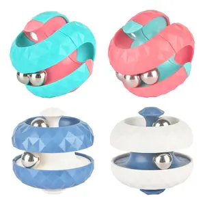 Hot-Selling Diamond Pattern Rolling Ball Track Gyroscope |   Magic Cube Stress Relief Fidget Spinner Toy 2025 Hot-Selling Multi-Functional Sensory Toy for Adults Teens & Kids, Fun Finger Rolling Ball + Gyroscope Dual Play, Relieves Anxiety & Improves Focu