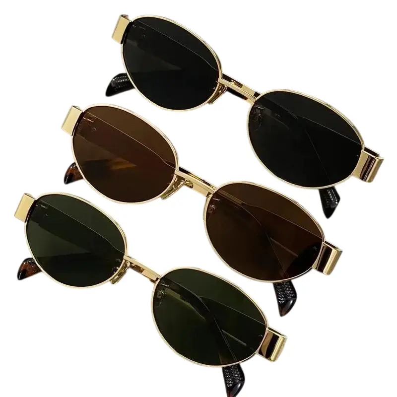 Women's 3pcs Metal Frame Oval Sunglasses - Classic Fashion Female Eyewear, Stylish Casual Shades for Daily Wear, Summer Beach Use, No Red Night Vision Goggles Confusion, Elegant Outdoor Activity Accessories,back to school,back to school haul