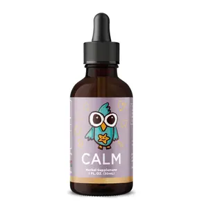 Bright Buddies Natural Calm Herbal Supplement for Anxiety and Sleep Support, Adult & Child, GMO Free, Dairy Free, Edible Health Dietary Oil - Fitness Healthcare Lemon Wellness Healthy