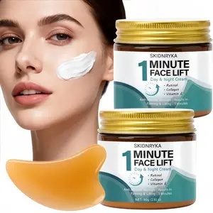 Instant Firming Face Cream with niacinamide, collagen, and hyaluronic acid—hydrates, smooths, and adds a radiant glow; suitable for daily facial care; portable travel size; includes a spatula; skincare gift for women; morning and evening cream.