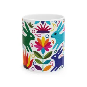 Otomi Iispired Ceramic Mug, (11oz)
